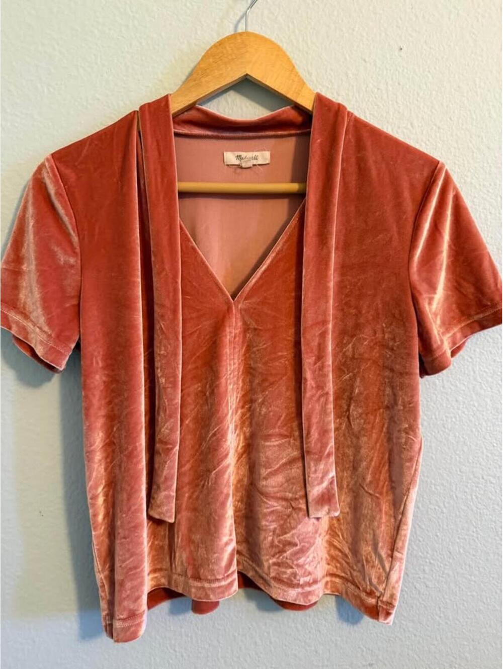 Women’s Madewell Velvet Top Sz Medium